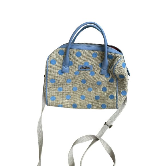 CATH KIDSTON Blue Polka Dot Crossbody Satchel Bag - Picture 2 of 9